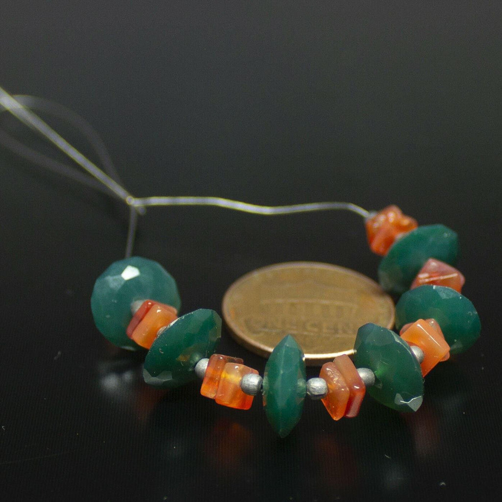 Natural Orange Carnelian Faceted Rondelle Gemstone Beads Strand 3" 4mm 10mm - Jalvi & Co.