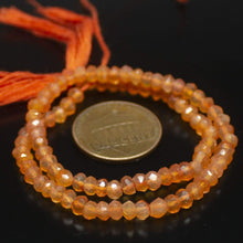Load image into Gallery viewer, Natural Orange Carnelian Faceted Rondelle Gemstone Beads Strand 9" 3mm 4mm - Jalvi &amp; Co.