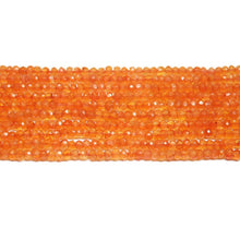 Load image into Gallery viewer, Natural Orange Carnelian Faceted Rondelle Loose Gemstone Beads 13" 2.5mm 3mm - Jalvi &amp; Co.