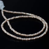 Natural Peach Moonstone Faceted Rondelle Beads 3.5mm 8inches