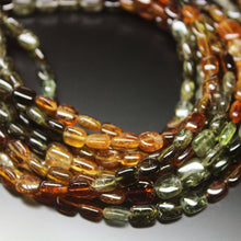 Load image into Gallery viewer, Natural Petro Multi Tourmaline Smooth Rectangle Chiclet Beads Strand 7mm 8&quot; - Jalvi &amp; Co.