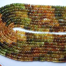 Load image into Gallery viewer, Natural Petrol Tourmaline Faceted Rondelle Loose Gemstone Beads Strand 4mm 14&quot; - Jalvi &amp; Co.