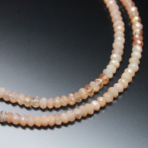 Natural Phantom Quartz Faceted Rondelle Beads 3.5mm 16inches - Jalvi & Co.