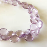 Natural Pink Amethyst Faceted Heart Briolette Loose Gemstone Beads 40pc 8mm