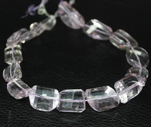 Load image into Gallery viewer, Natural Pink Amethyst Step Cut Faceted Tumble Nugget Beads Strand 11&quot; 12.5mm 26m - Jalvi &amp; Co.