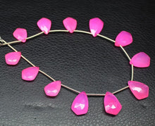 Load image into Gallery viewer, Natural Pink Chalcedony Faceted Fancy Drops Beads 15mm 18.5mm 7inches - Jalvi &amp; Co.