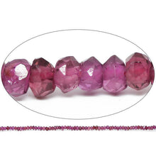 Load image into Gallery viewer, Natural Pink Garnet Faceted Rondelle Beads 3mm 13inches - Jalvi &amp; Co.