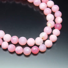 Load image into Gallery viewer, Natural Pink Opal Faceted Round Beads 6.5mm 7.5mm 8inches - Jalvi &amp; Co.
