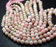 Load image into Gallery viewer, Natural Pink Opal Smooth Round Loose Gemstone Spacer Beads Strand 9&quot; 8mm 11mm - Jalvi &amp; Co.