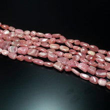 Load image into Gallery viewer, Natural Pink Rhodochrosite Smooth Nugget Beads 8mm 11mm 16inches - Jalvi &amp; Co.