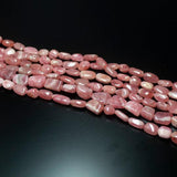 Natural Pink Rhodochrosite Smooth Nugget Beads 8mm 11mm 16inches