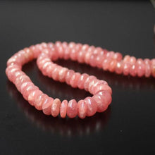 Load image into Gallery viewer, Natural Pink Rhodochrosite Smooth Rondelle Beads 5mm 8mm 16inches - Jalvi &amp; Co.