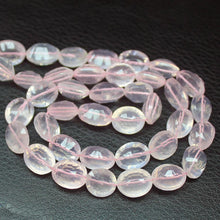 Load image into Gallery viewer, Natural Pink Rose Quartz Faceted Oval Beads 11mm 15mm 9.5inches - Jalvi &amp; Co.