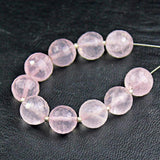 Natural Pink Rose Quartz Faceted Round Beads 10mm 10pc