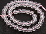 Natural Pink Rose Quartz Smooth Round Beads 8mm 16inches