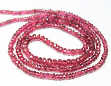 Load image into Gallery viewer, Natural Pink Rubellite Tourmaline Faceted Rondelle Gemstone Beads 2mm 5mm 11&quot; - Jalvi &amp; Co.