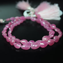 Load image into Gallery viewer, Natural Pink Sapphire Faceted Pear Drops Loose Gemstone Beads Strand 4&quot; 7mm 11mm - Jalvi &amp; Co.