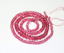 Load image into Gallery viewer, Natural Pink Tourmaline Faceted Rondelle Beads 2.5mm 4mm 15inches - Jalvi &amp; Co.