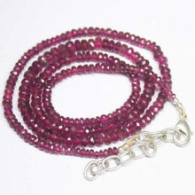 Load image into Gallery viewer, Natural Pink Tourmaline Faceted Rondelle Beads Necklace 3mm 4mm 21inches - Jalvi &amp; Co.