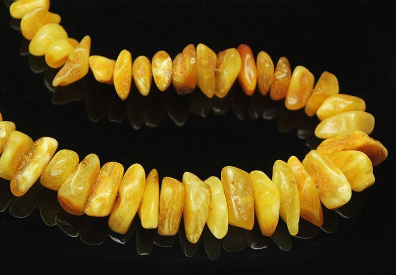 Natural Poland Baltic Amber Gemstone Smooth Nugget Tumble Beads 8mm 23mm 7" - Jalvi & Co.