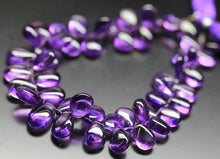 Load image into Gallery viewer, Natural Purple African Amethyst Smooth Pear Drop Briolette Beads 9&quot; 10mm 15mm - Jalvi &amp; Co.