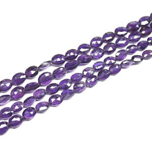 Load image into Gallery viewer, Natural Purple Amethyst Faceted Oval Beads 8mm 10mm 13inches - Jalvi &amp; Co.