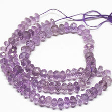 Load image into Gallery viewer, Natural Purple Amethyst Faceted Rondelle Beads 5.5mm 6mm 14inches - Jalvi &amp; Co.