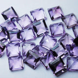 Natural Purple Amethyst Faceted Square Cushion Gemstone Calibrated 2pc 8mm