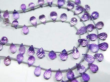 Load image into Gallery viewer, Natural Purple Amethyst Faceted Teardrop Beads 8.5mm 11mm 16inches - Jalvi &amp; Co.