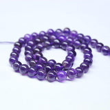 Natural Purple Amethyst Smooth Round Beads 6mm 6.5mm 18inches