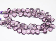 Load image into Gallery viewer, Natural Purple Quartz Faceted Pear Drops Beads 2 Matching Pair 14mm - Jalvi &amp; Co.