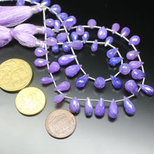 Load image into Gallery viewer, Natural Purple Quartz Faceted Teardrop Beads 15.5mm 21.5mm 8inches - Jalvi &amp; Co.