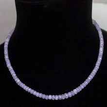 Load image into Gallery viewer, Natural Purple Scorolite Faceted Rondelle Beads Necklace 4mm 6mm 19inches - Jalvi &amp; Co.