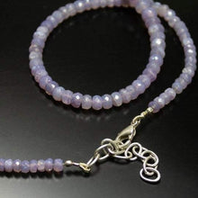 Load image into Gallery viewer, Natural Purple Scorolite Faceted Rondelle Beads Necklace 4mm 6mm 19inches - Jalvi &amp; Co.