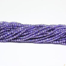 Load image into Gallery viewer, Natural Purple Zircon Faceted Rondelle Beads 3mm 16inches - Jalvi &amp; Co.
