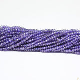 Natural Purple Zircon Faceted Rondelle Beads 3mm 16inches