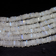 Load image into Gallery viewer, Natural Rainbow Moonstone Gemstone Smooth Polished Heishi Cube Beads 5mm 16&quot; - Jalvi &amp; Co.