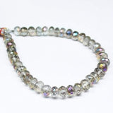 Natural Rainbow Mystic Quartz Micro Faceted Spacer Rondelle Beads Strand 7mm 8