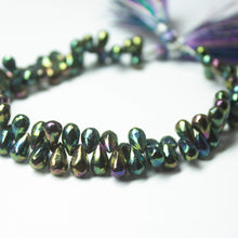 Load image into Gallery viewer, Natural Rainbow Mystic Topaz Faceted Teardrop Beads 7.5mm 8.5mm 8inches - Jalvi &amp; Co.