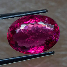 Load image into Gallery viewer, Natural Rare Rubellite Pink Tourmaline Faceted Oval Loose Gemstone 6.58 ct. - Jalvi &amp; Co.