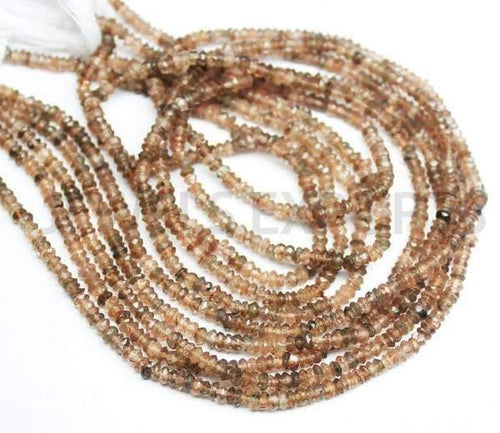 Natural Red Andalusite Faceted Rondelle Loose Gemstone Beads Strand 13