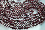 Natural Red Garnet Faceted Coin Beads 5mm 13inches