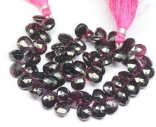 Load image into Gallery viewer, Natural Red Garnet Faceted Pear Drop Beads 7-9mm 7 inches - Jalvi &amp; Co.