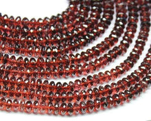 Load image into Gallery viewer, Natural Red Garnet Faceted Rondelle Beads 5.5mm 7.5mm 15inches - Jalvi &amp; Co.