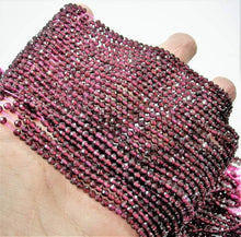 Load image into Gallery viewer, Natural Red Garnet Faceted Round Beads 3.5mm 13inches - Jalvi &amp; Co.