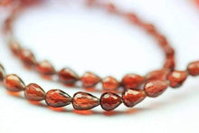 Load image into Gallery viewer, Natural Red Garnet Faceted Teardrop Beads 4.5mm 5mm 8inches - Jalvi &amp; Co.