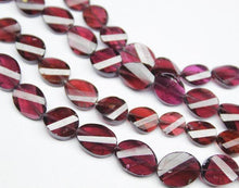 Load image into Gallery viewer, Natural Red Garnet Faceted Twisted Oval Beads 8.5mm 10mm 10pc - Jalvi &amp; Co.