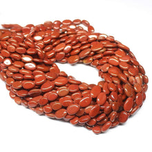 Load image into Gallery viewer, Natural Red Jasper Gemstone Smooth Oval Beads Strand 8mm 13mm 14.5&quot; - Jalvi &amp; Co.