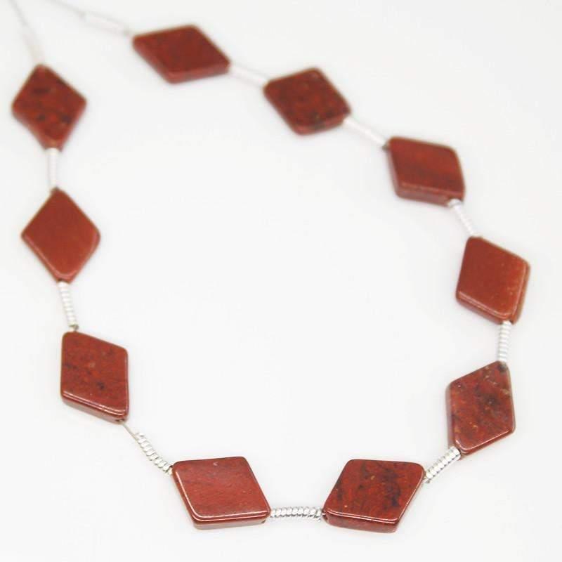 Natural Red Jasper Smooth Fancy Beads 9mm 10mm 50pc - Jalvi & Co.