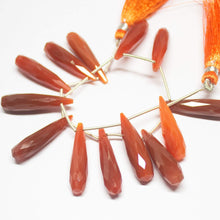 Load image into Gallery viewer, Natural Red Onyx Faceted Long Tear Drop Beads 28mm 30mm 8inches - Jalvi &amp; Co.